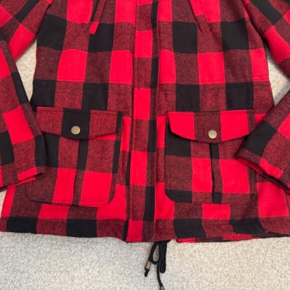 Rue 21 Buffalo Plaid Anorak Jacket - Women's Medium - Picture 3 of 15